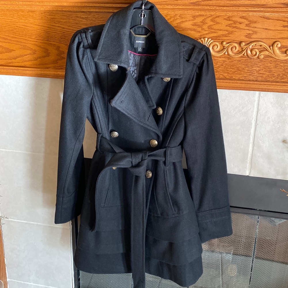 Navy wool coat